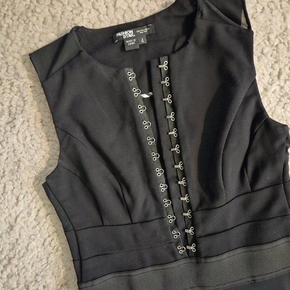 Corset style jumpsuit, black, size 4/ small, stretchy with wide legs - Picture 1 of 6